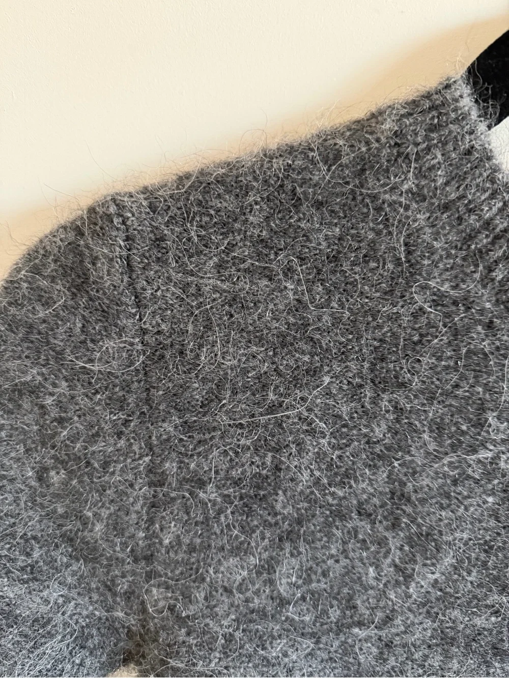 Gianni Bini Alpaca Short-Sleeve Crewneck Sweater in Charcoal - Picture 3 of 8